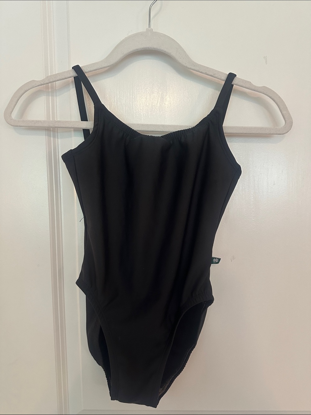 Lucky Leotard Simple Black Cami Ballet Leotard, size xs